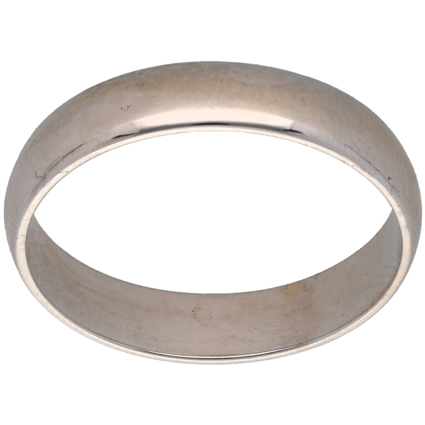 18ct White Gold Plain Wedding Ring Size N