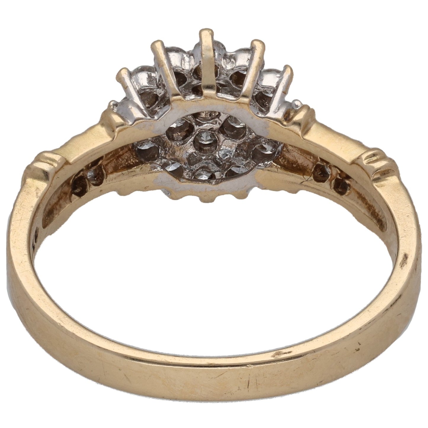 9ct Gold 0.36ct Diamond Cluster Ring Size O