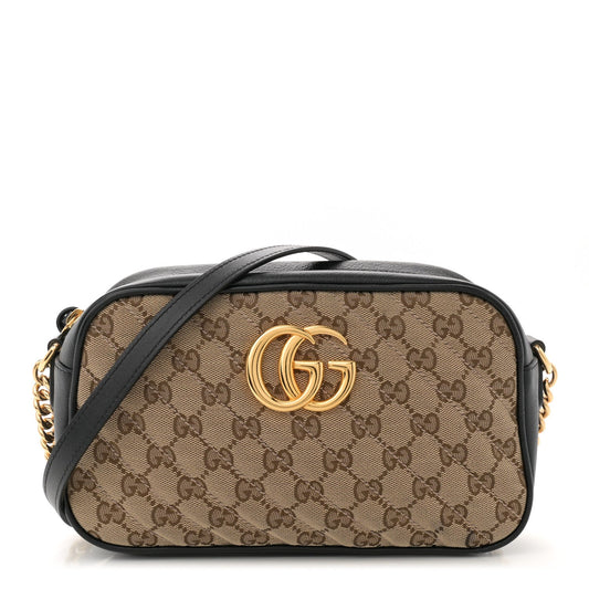 Gucci GG Marmont Small Canvas Bag - Beige