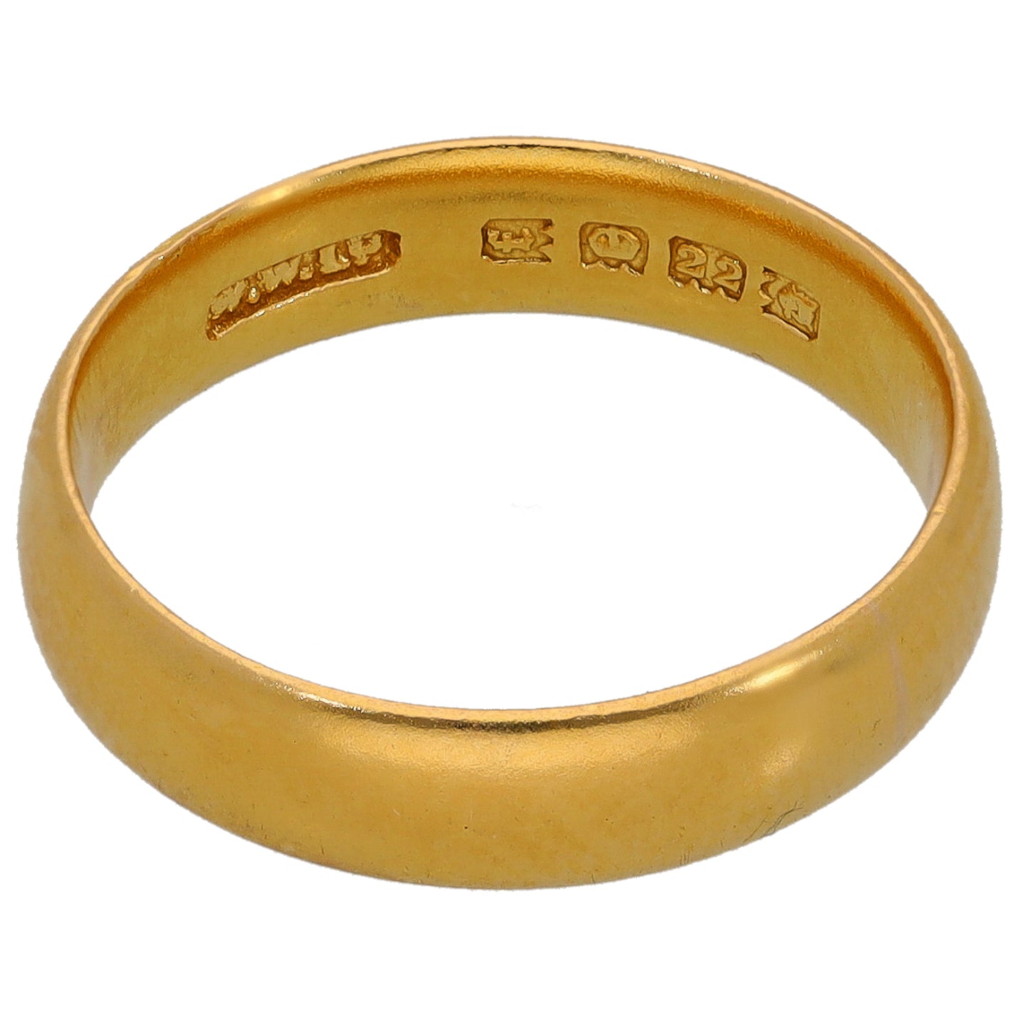 22ct Gold Plain Wedding Ring Size K