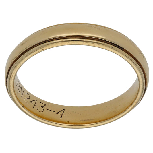 9ct Gold Patterned Wedding Ring Size N