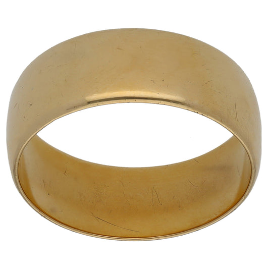 9ct Gold Plain Wedding Ring Size T