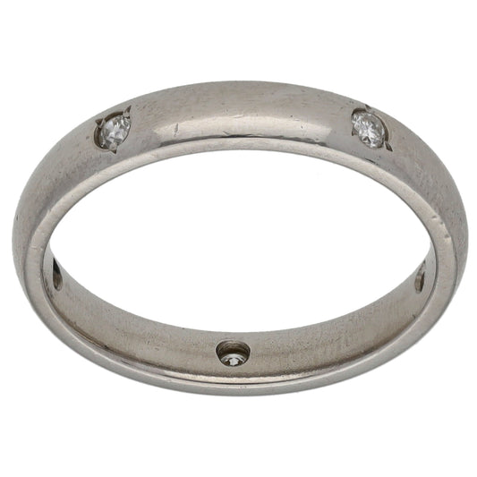 Platinum 0.10ct Diamond Dress/Cocktail Ring Size K