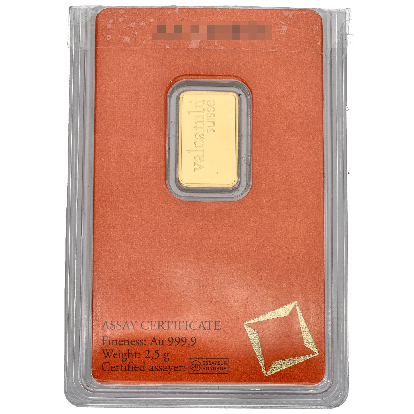 24ct 2.5g Gold Bar