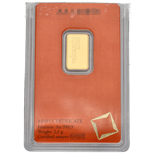24ct 2.5g Gold Bar