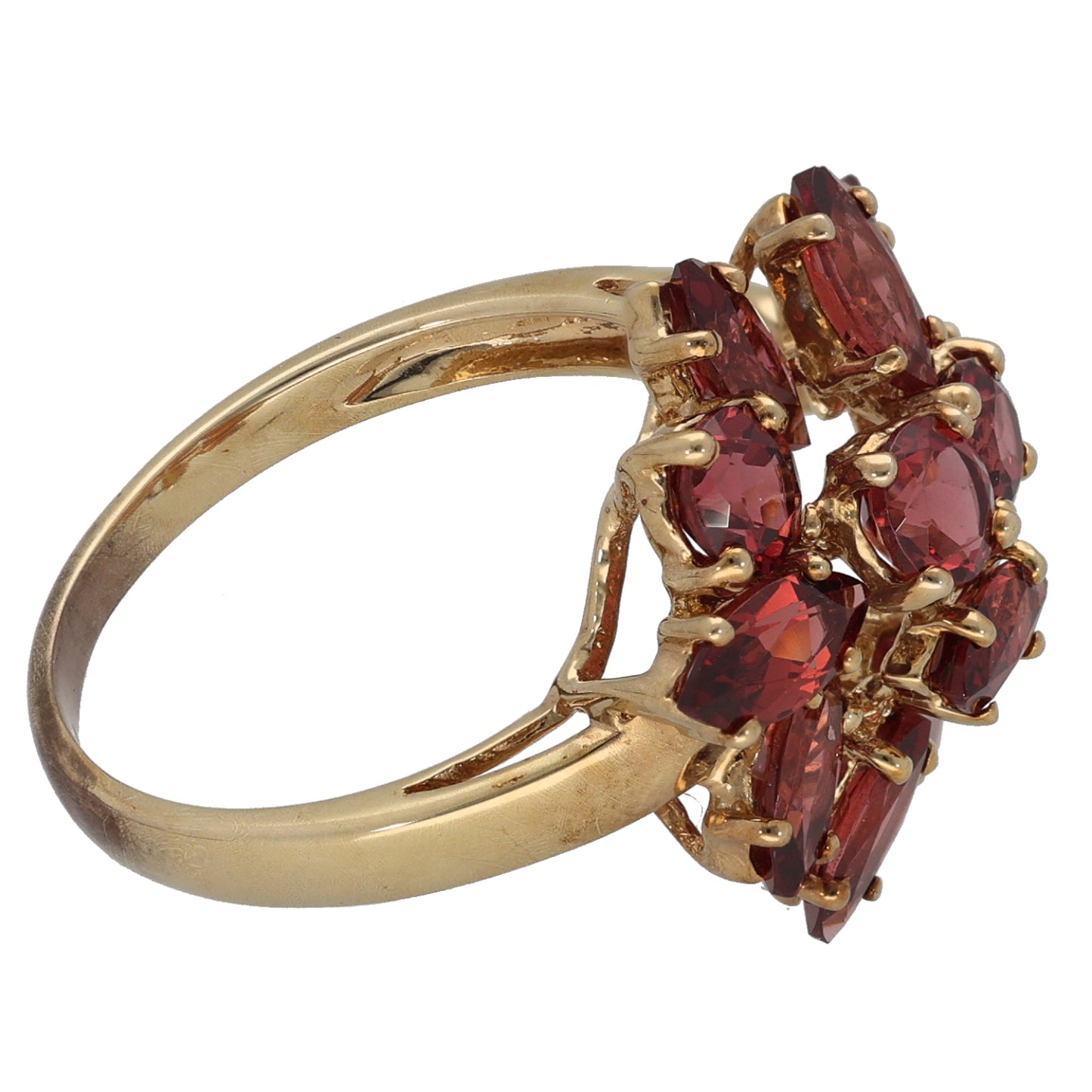 9ct Gold Garnet Dress/Cocktail Ring Size O