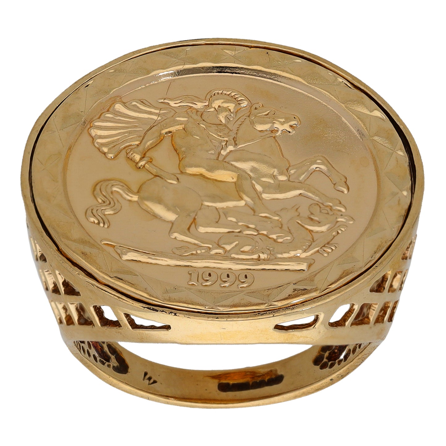 9ct Gold St George Ring Size L