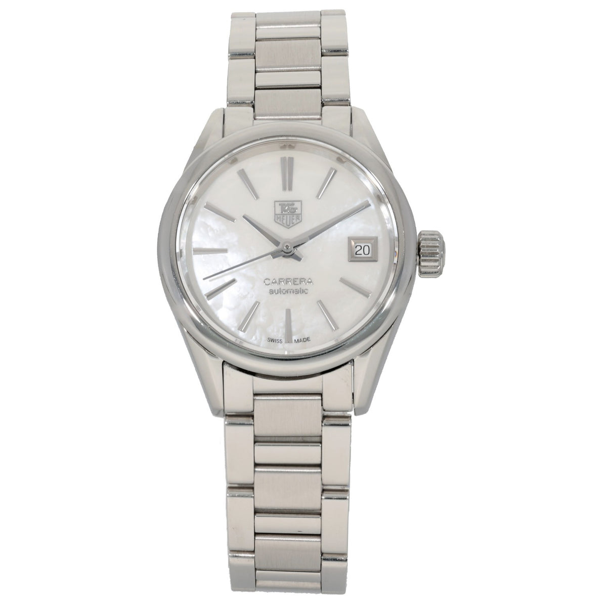 Tag Heuer Carrera WAR2411-3, with Mother of Pearl dial with stainless steel case and bracelet