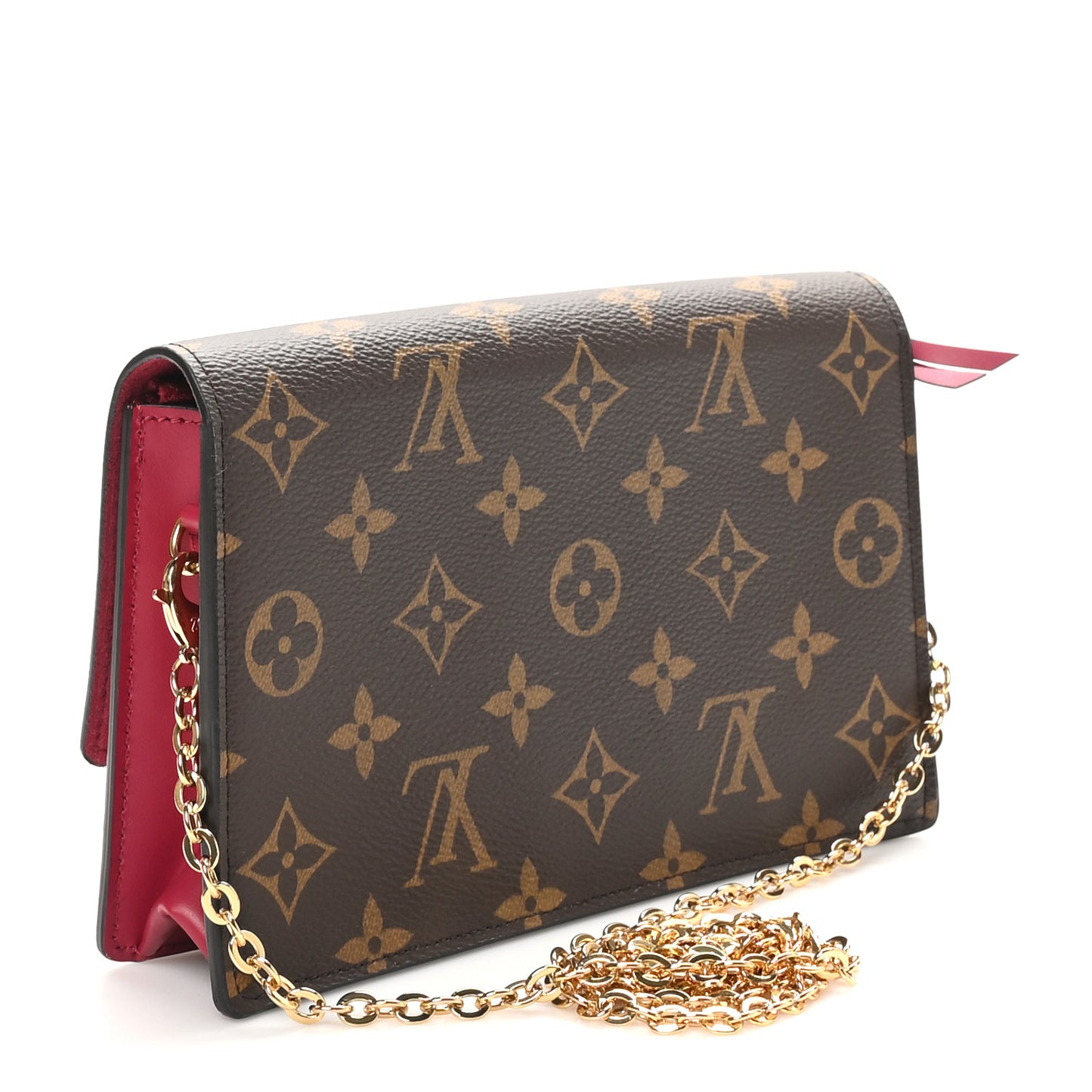 Louis Vuitton Monogram Flore Chain Wallet Coated Canvas Bag - Brown & Purple