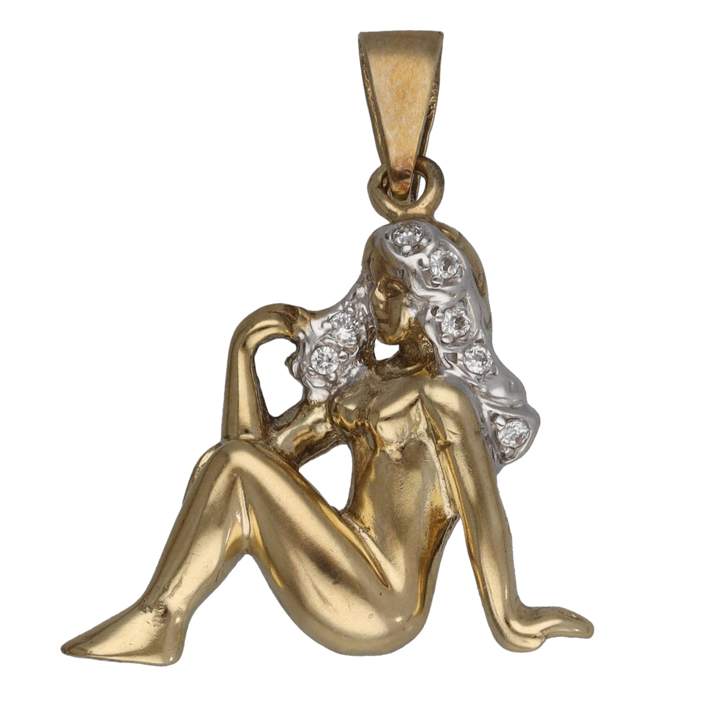 9ct Gold Cubic Zirconia Character Pendant