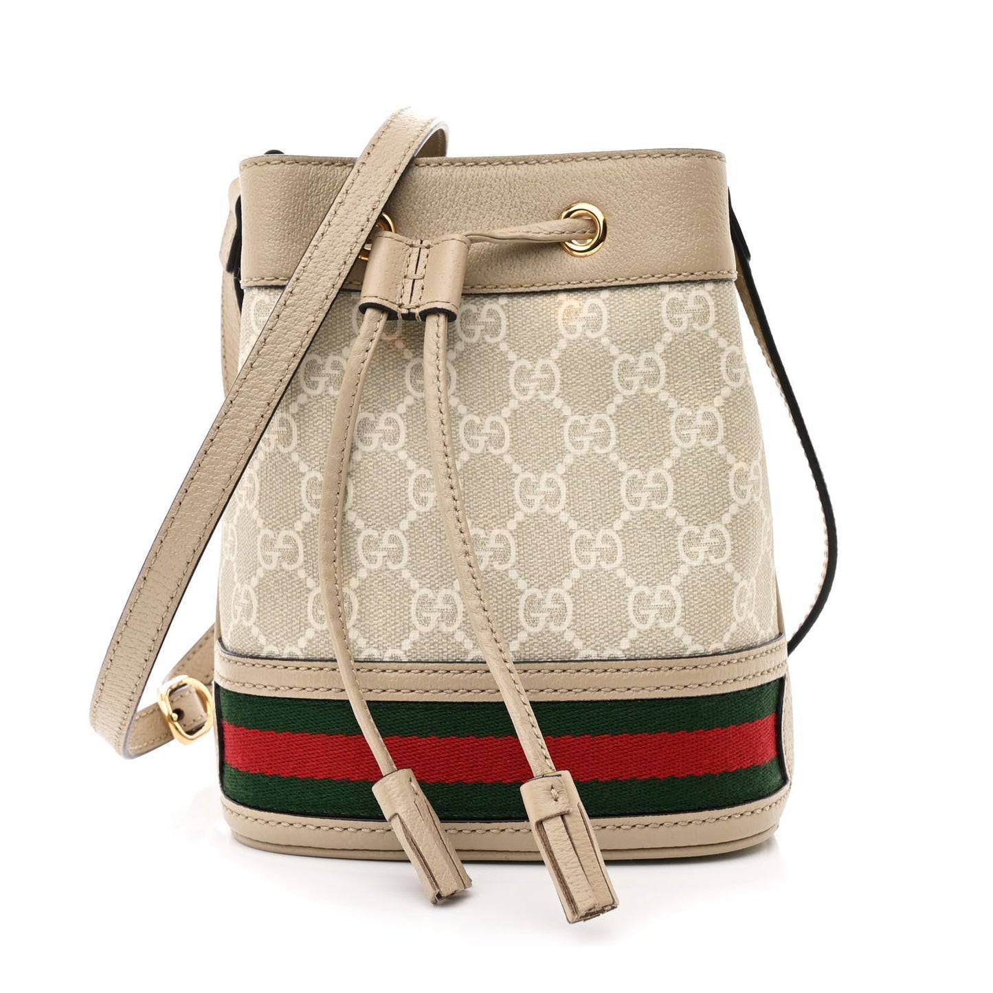 Gucci Ophidia Bucket GG Supreme Coated Canvas Bag - Beige
