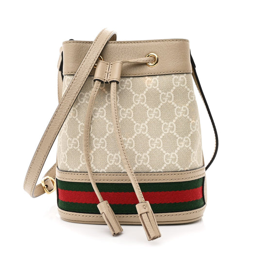 Gucci Ophidia Bucket GG Supreme Coated Canvas Bag - Beige