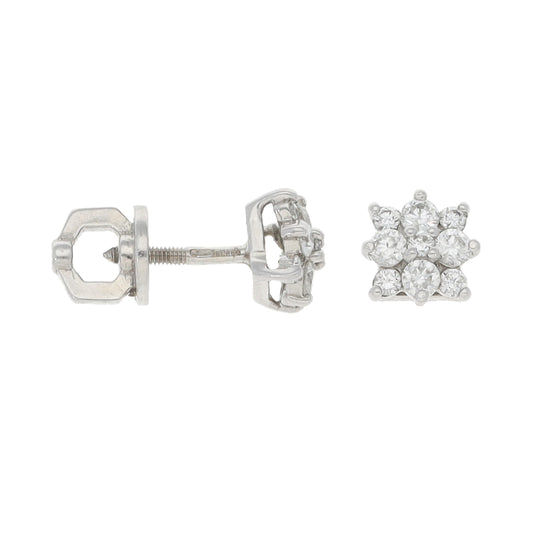14ct White Gold 0.34ct Diamond Dress/Cocktail Earrings