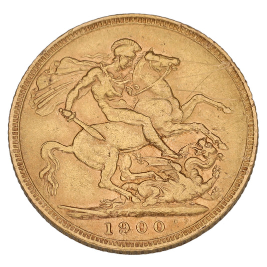 22ct Gold Queen Victoria Full Sovereign Coin 1900