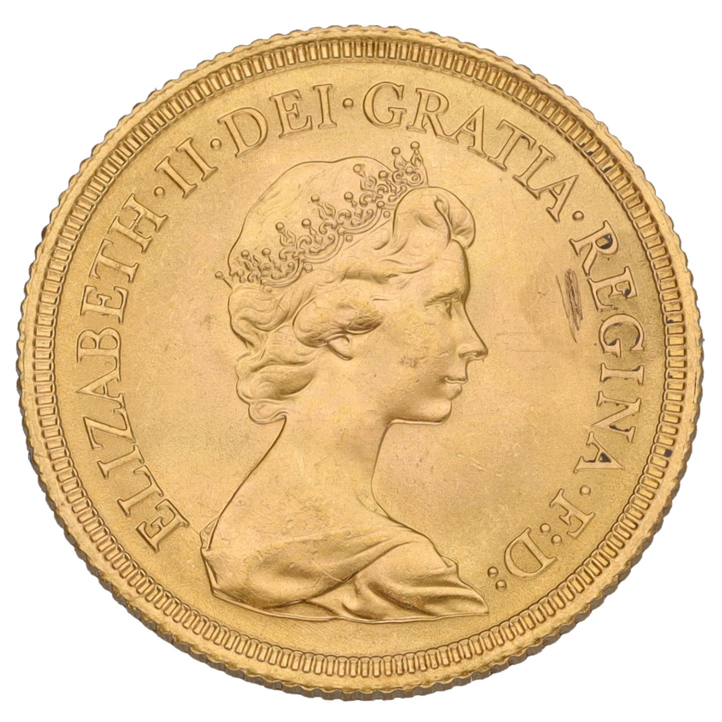 22ct Gold Queen Elizabeth II Full Sovereign Coin 1974