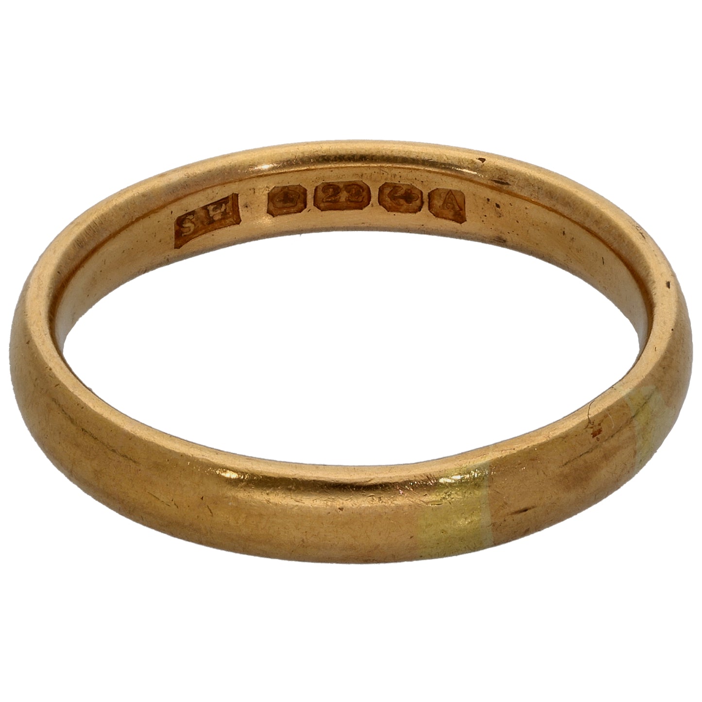 22ct Gold Plain Wedding Ring Size T