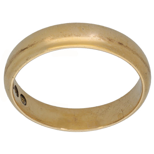 9ct Gold Plain Wedding Ring Size P