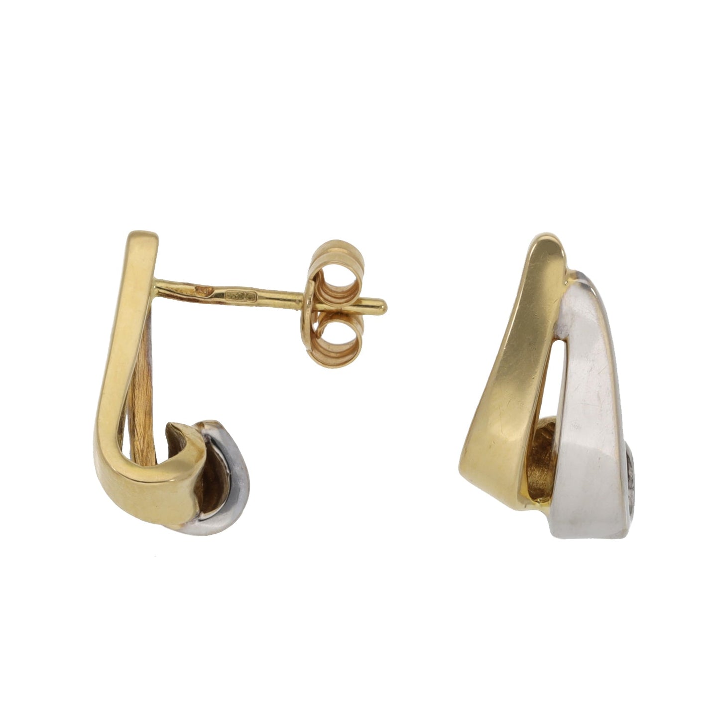 18ct Bicolour Gold Stud Earrings