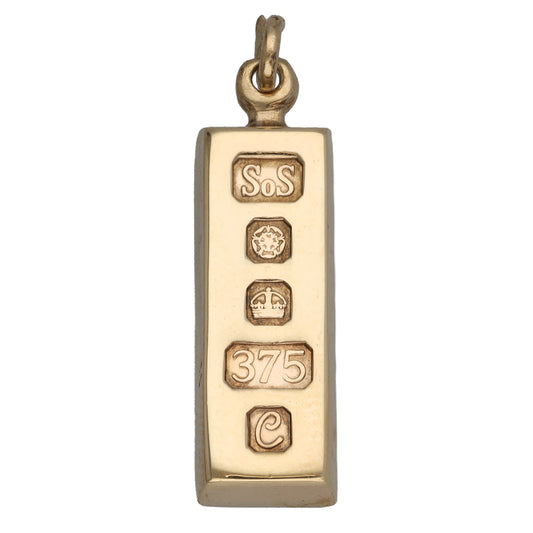 9ct Gold Ingot Pendant