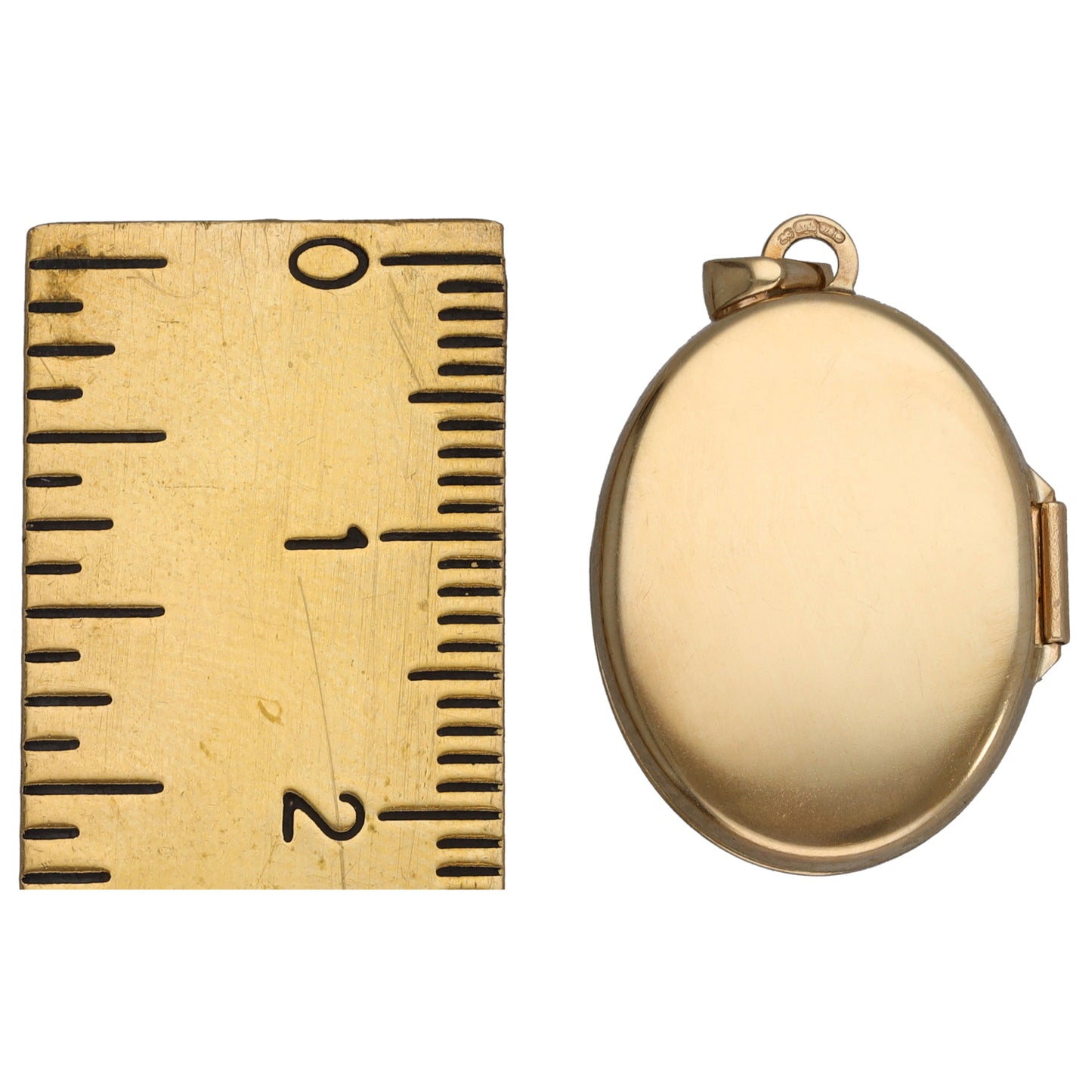 9ct Gold Patterned Locket Pendant