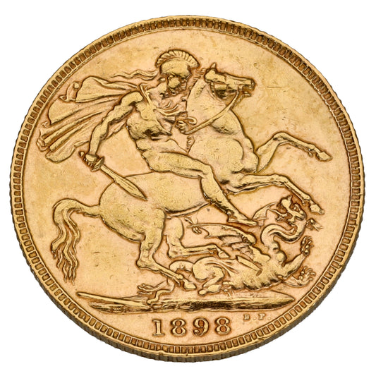 22ct Gold Queen Victoria Full Sovereign Coin 1898