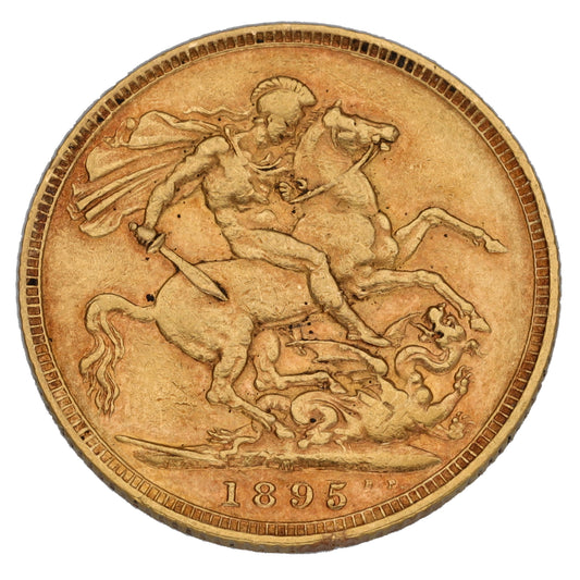 22ct Gold Queen Victoria Full Sovereign Coin 1895