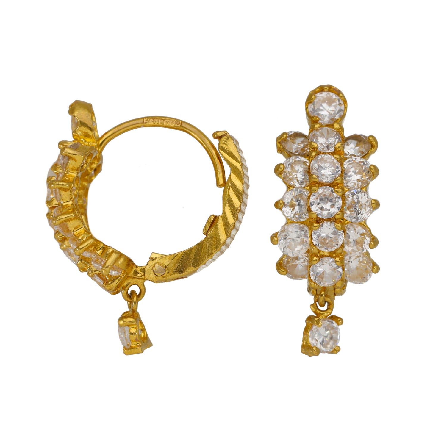 22ct Gold Cubic Zirconia Dress/Cocktail Earrings