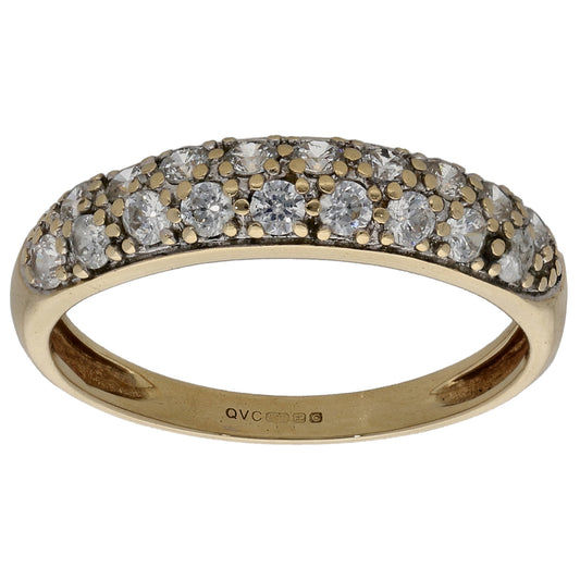 14ct Gold Cubic Zirconia Dress/Cocktail Ring Size N