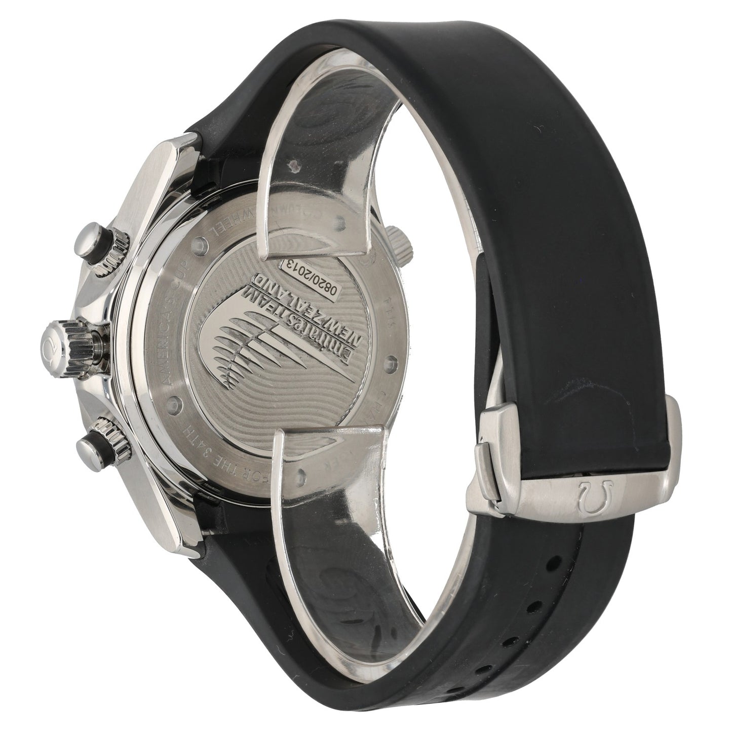 Omega Seamaster Diver 212.32.44.50.01.001, on black rubber bracelet