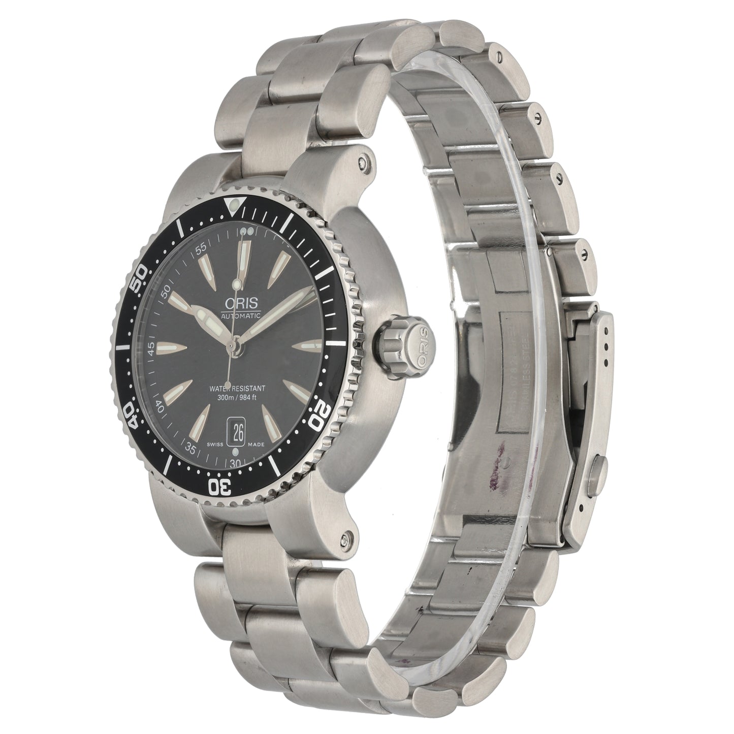Oris TT1 Divers Black Wave 7533P 44mm Stainless Steel Watch