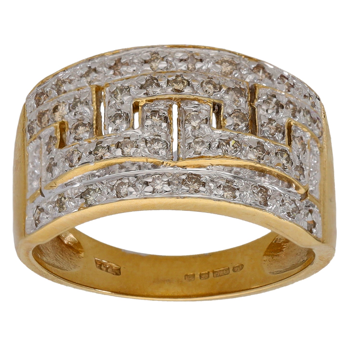 9ct Gold 0.265ct Diamond Alternative Ring Size O