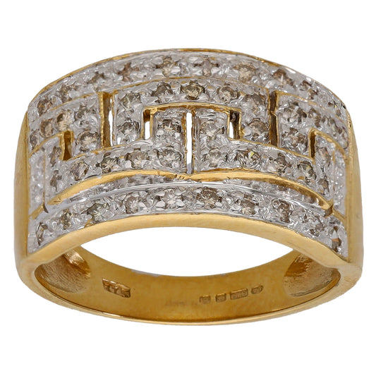 9ct Gold 0.265ct Diamond Alternative Ring Size O