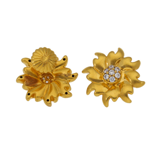 22ct Gold Cubic Zirconia Stud Earrings