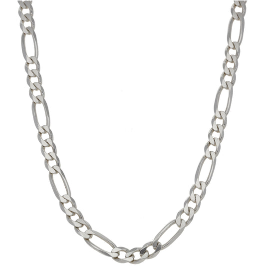 Sterling Silver Figaro Chain 22"