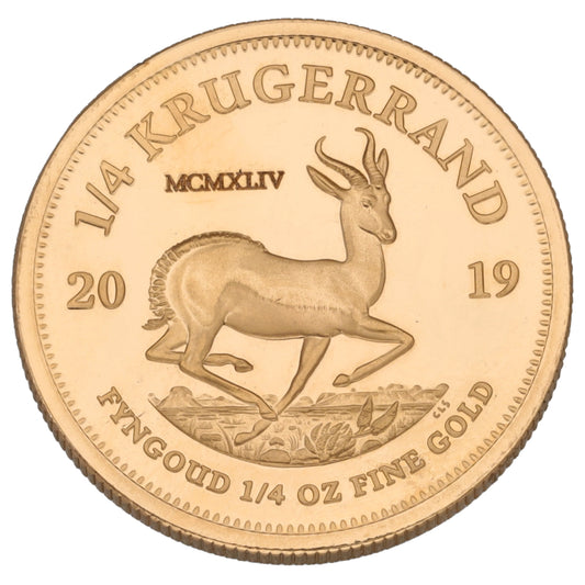 22ct Gold 1/4 OZ Krugerrand Coin 2019