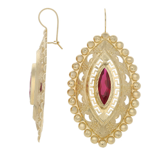 14ct Gold Imitation Gems Dress/Cocktail Earrings