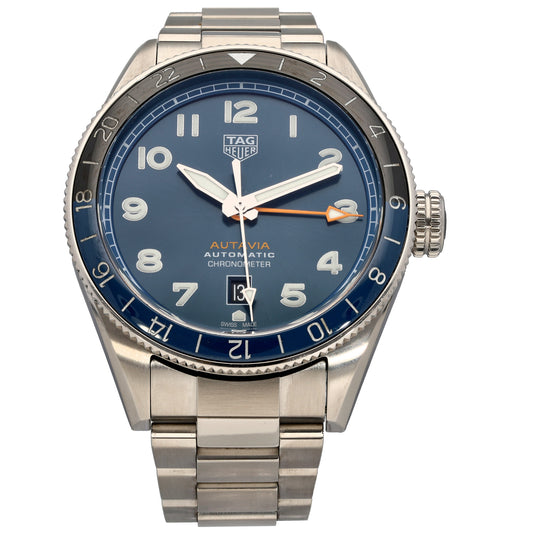 Tag Heuer Autavia GMT WBE511A 42mm Stainless Steel Watch