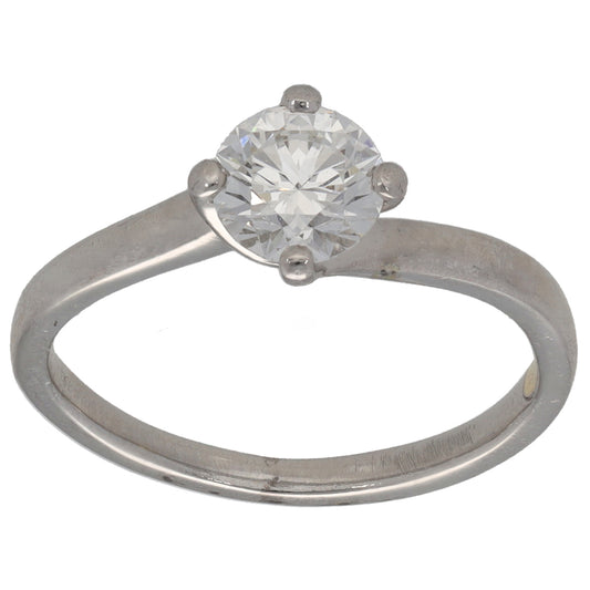 Platinum 0.80ct Diamond Solitaire Ring Size K