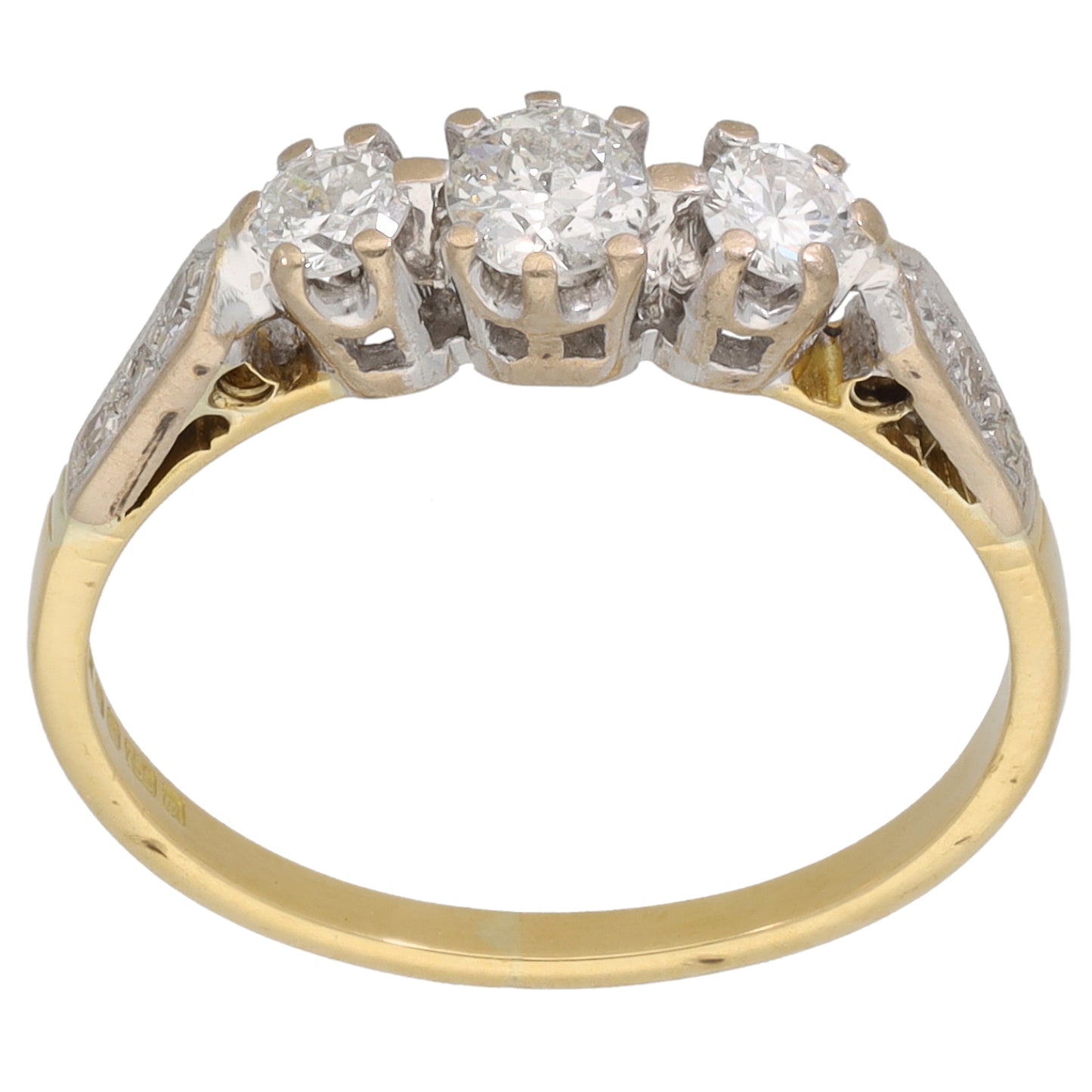 18ct Gold 0.56ct Diamond Dress/Cocktail Ring Size O