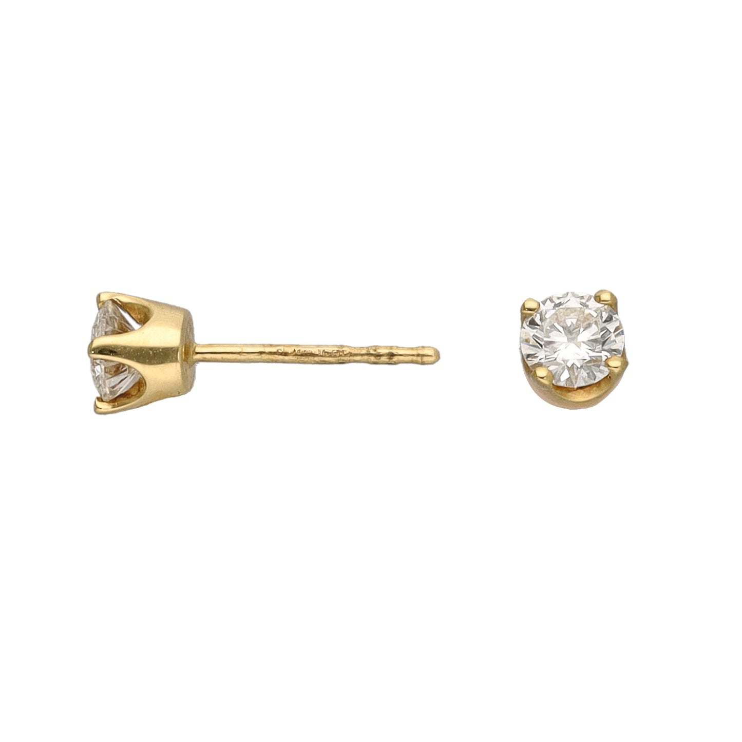 18ct Gold 0.40ct Diamond Solitaire Earrings