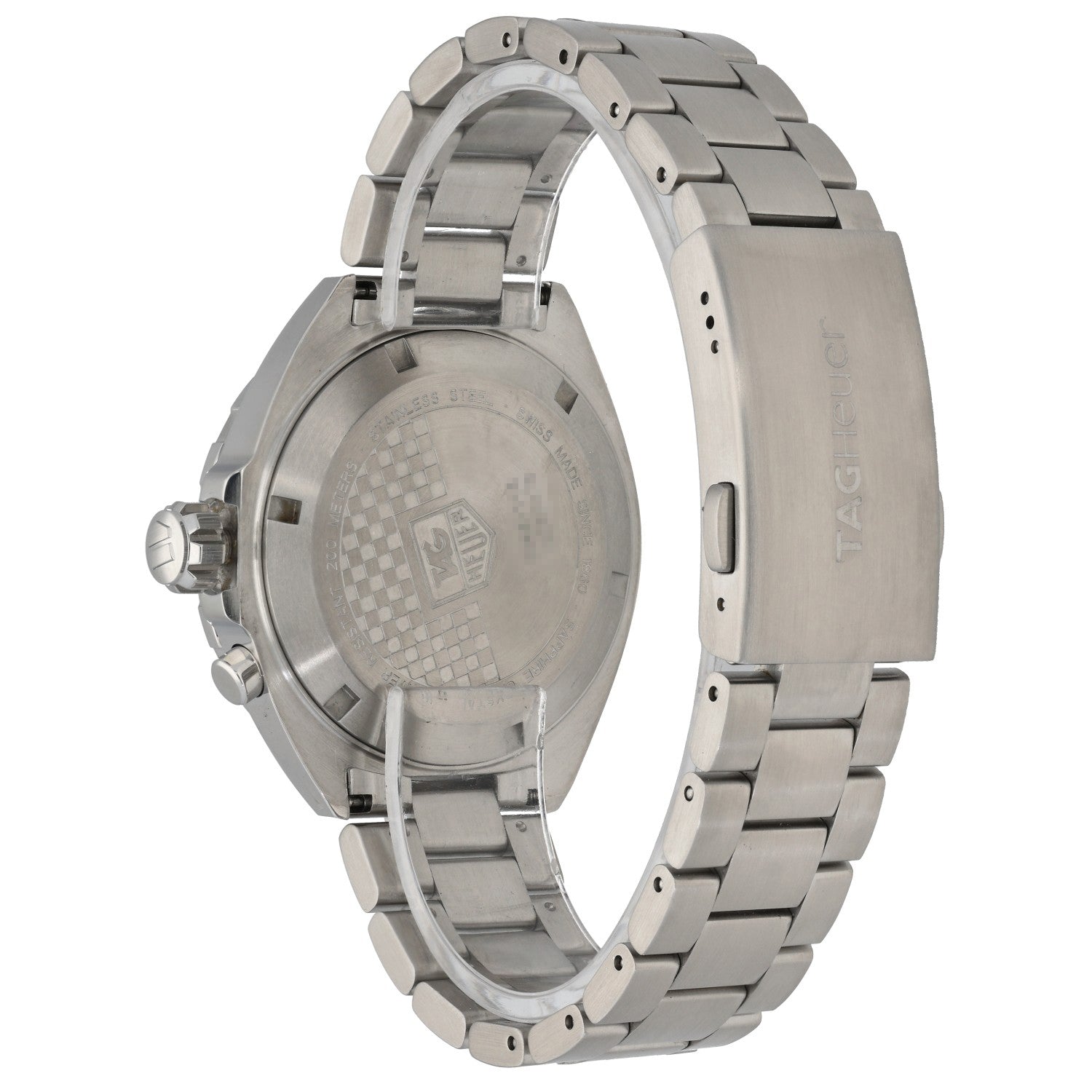 Tag Heuer Formula 1 WAZ111A, stainless steel case and bracelet, rear angle