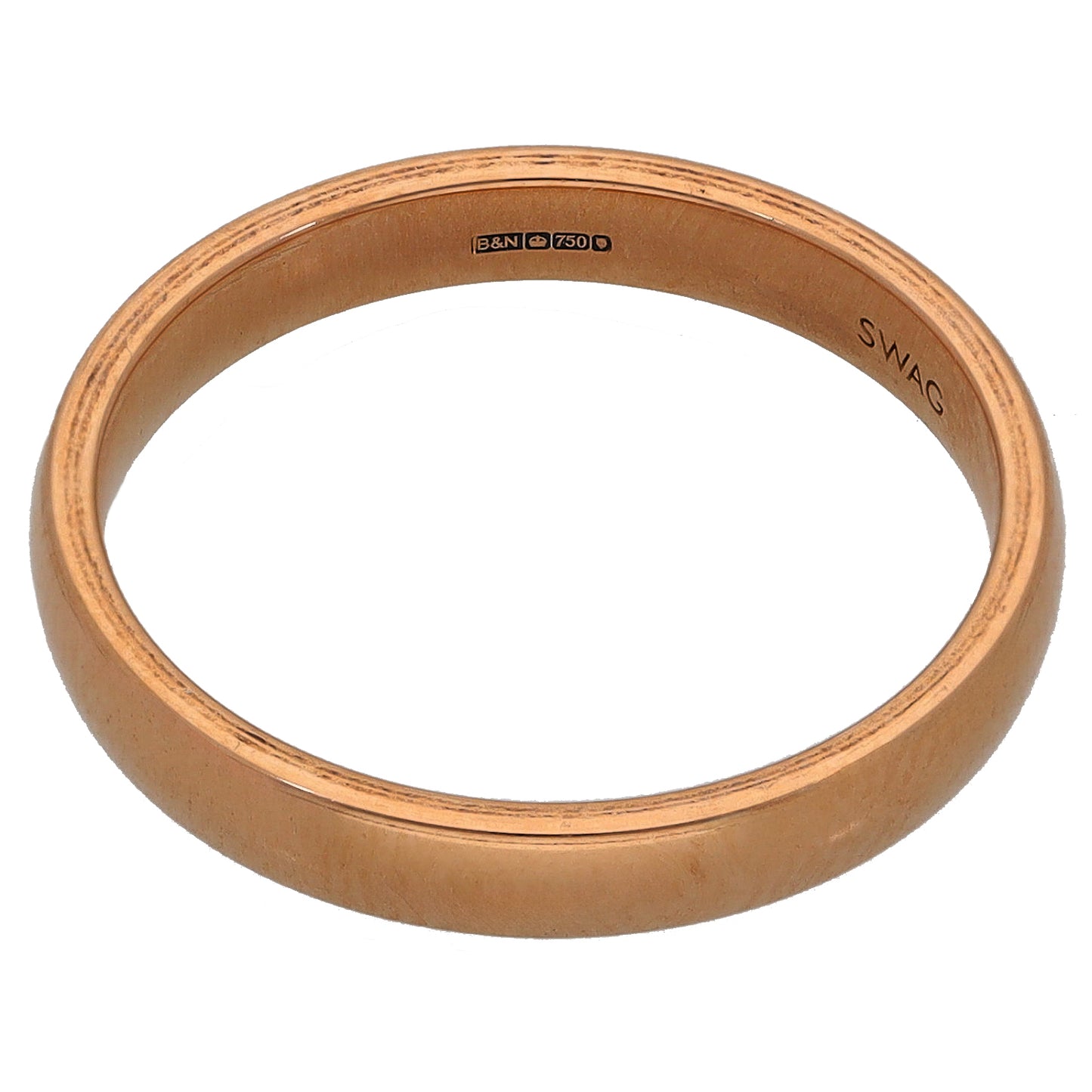 18ct Gold Plain Wedding Ring Size M