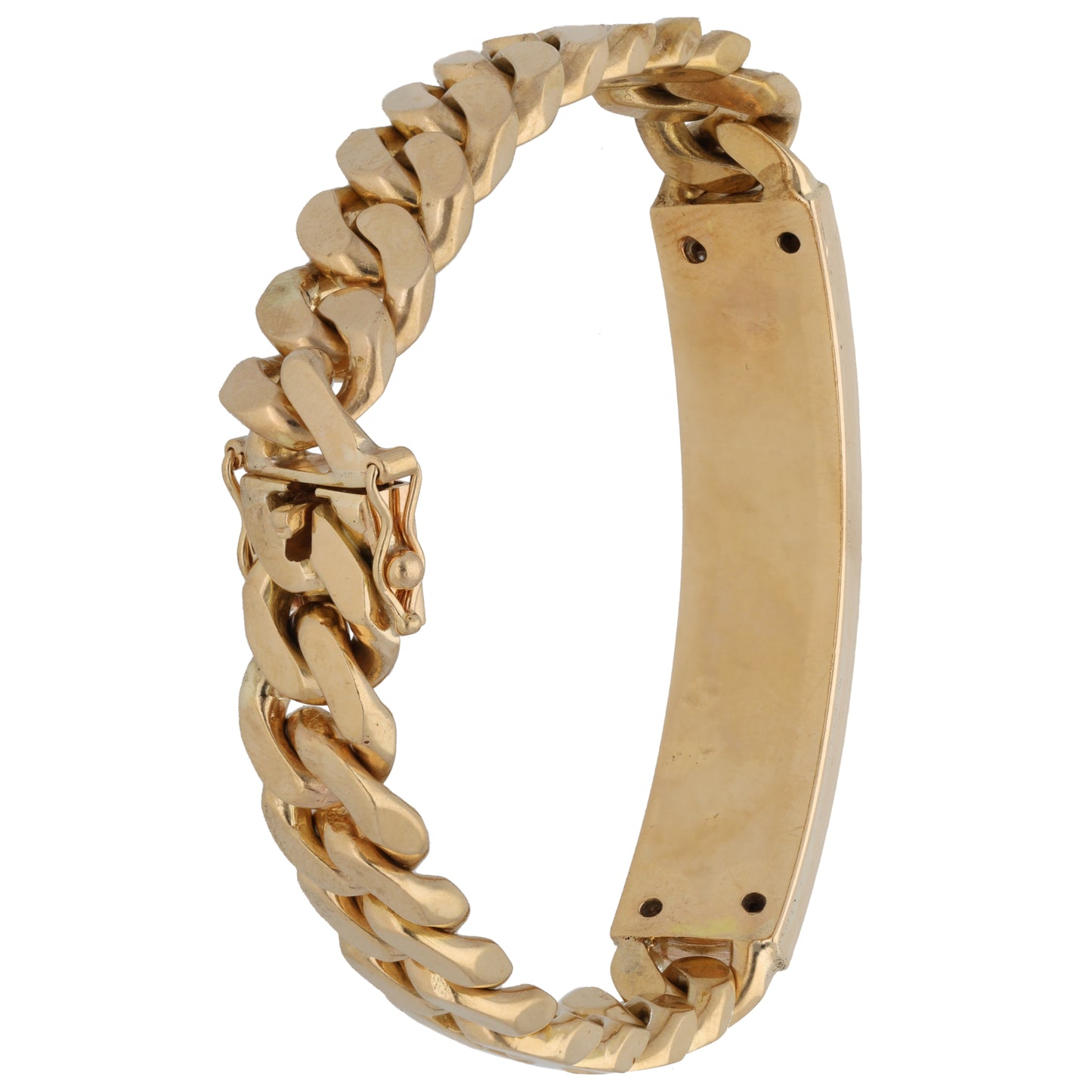 14ct Gold 2.52ct Diamond ID Bracelet