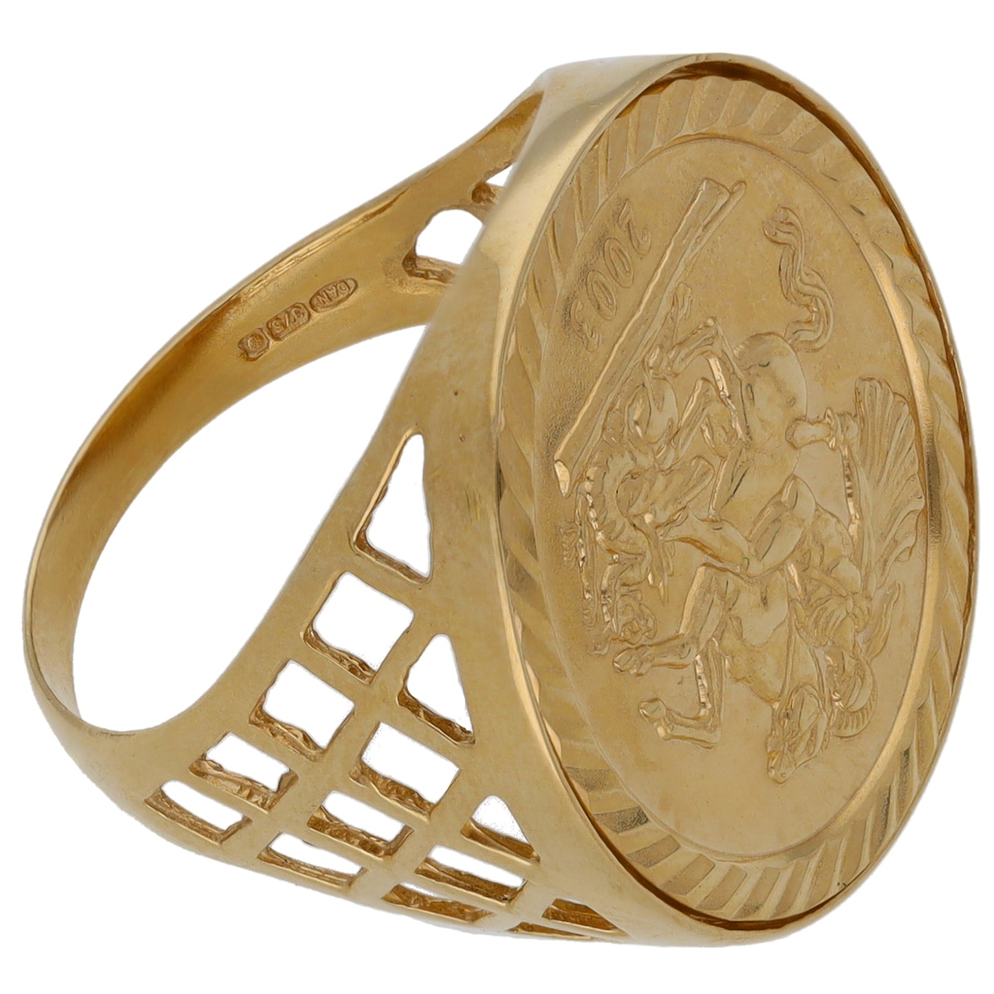 9ct Gold St George Ring Size O