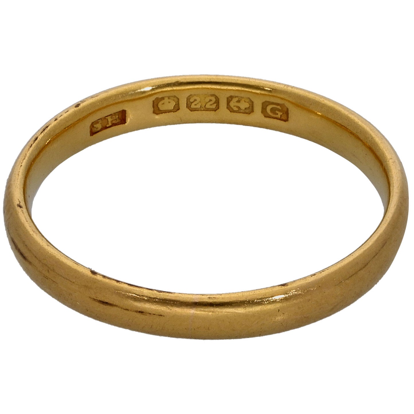 22ct Gold Plain Wedding Ring Size Q