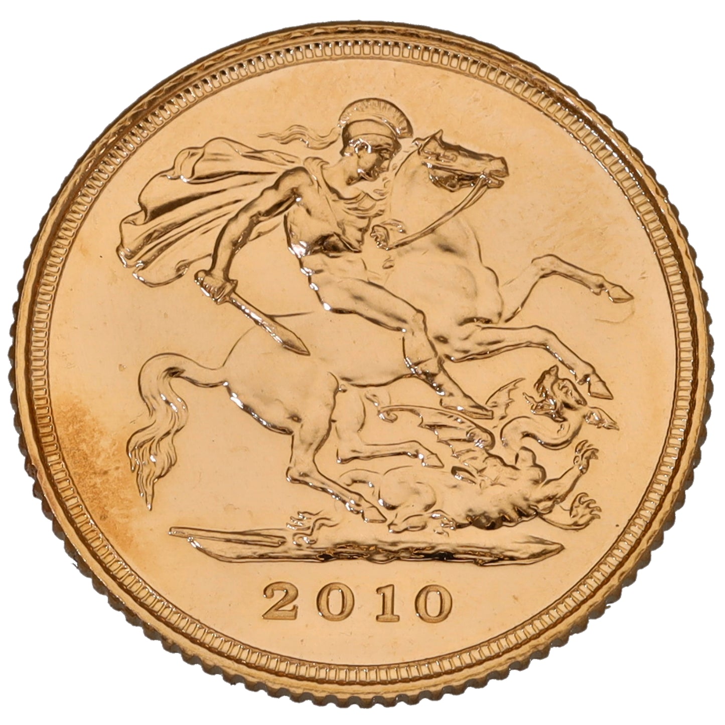 22ct Gold Queen Elizabeth II Half Sovereign Coin 2010