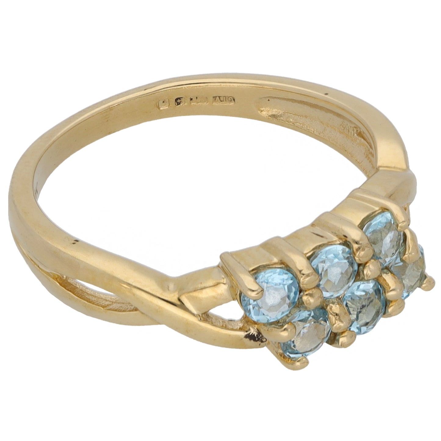 9ct Gold Topaz Dress/Cocktail Ring Size N