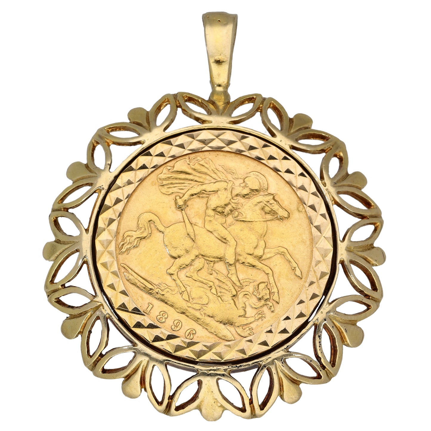 9ct Gold Half Sovereign Coin Pendant
