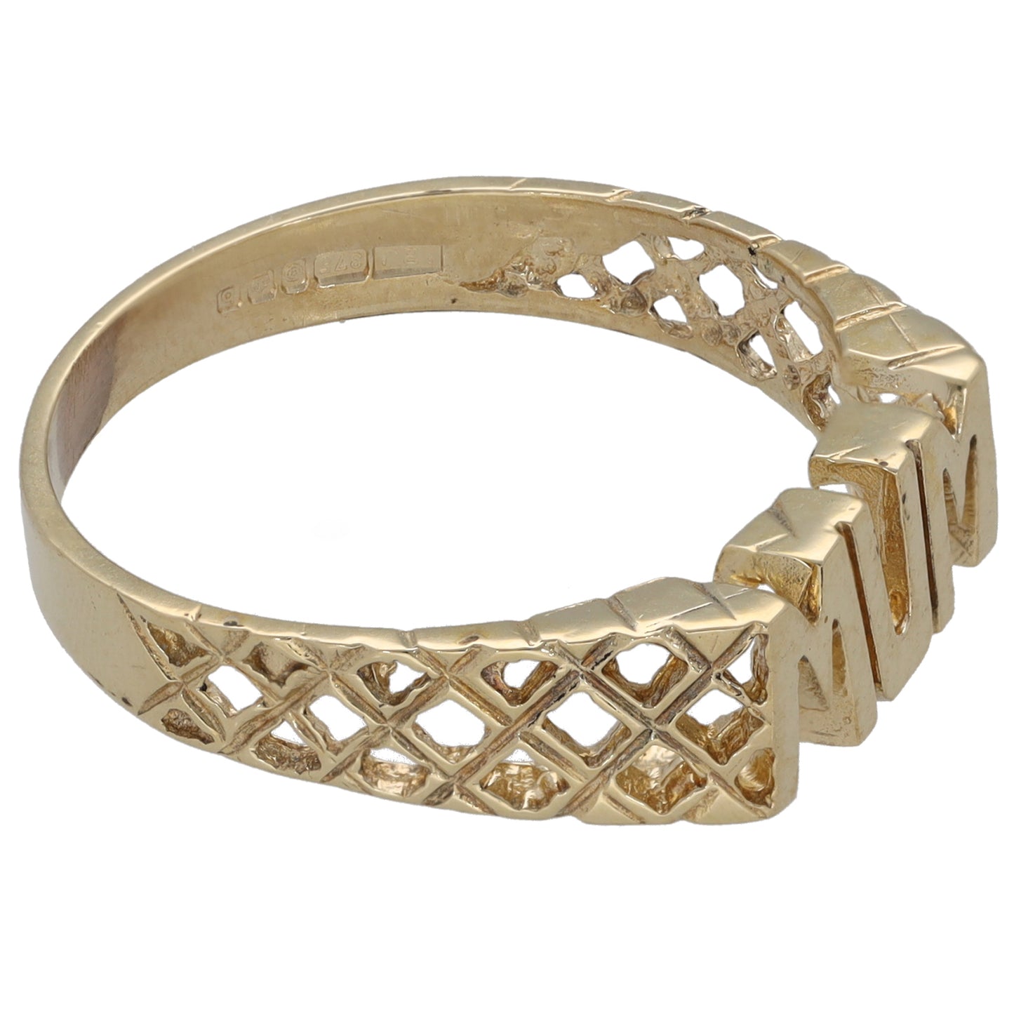 9ct Gold Mum/Mother Ring Size R