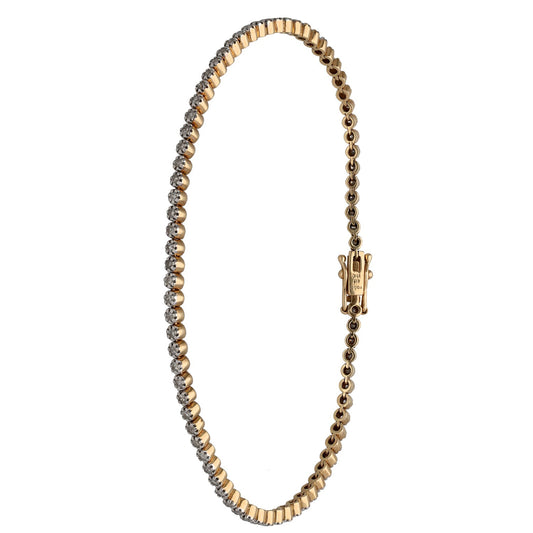 9ct Gold 1.60ct Diamond Line/Tennis Bracelet